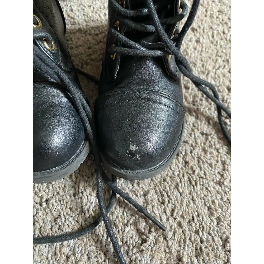 Girls Black Lace Up Boots Bundle